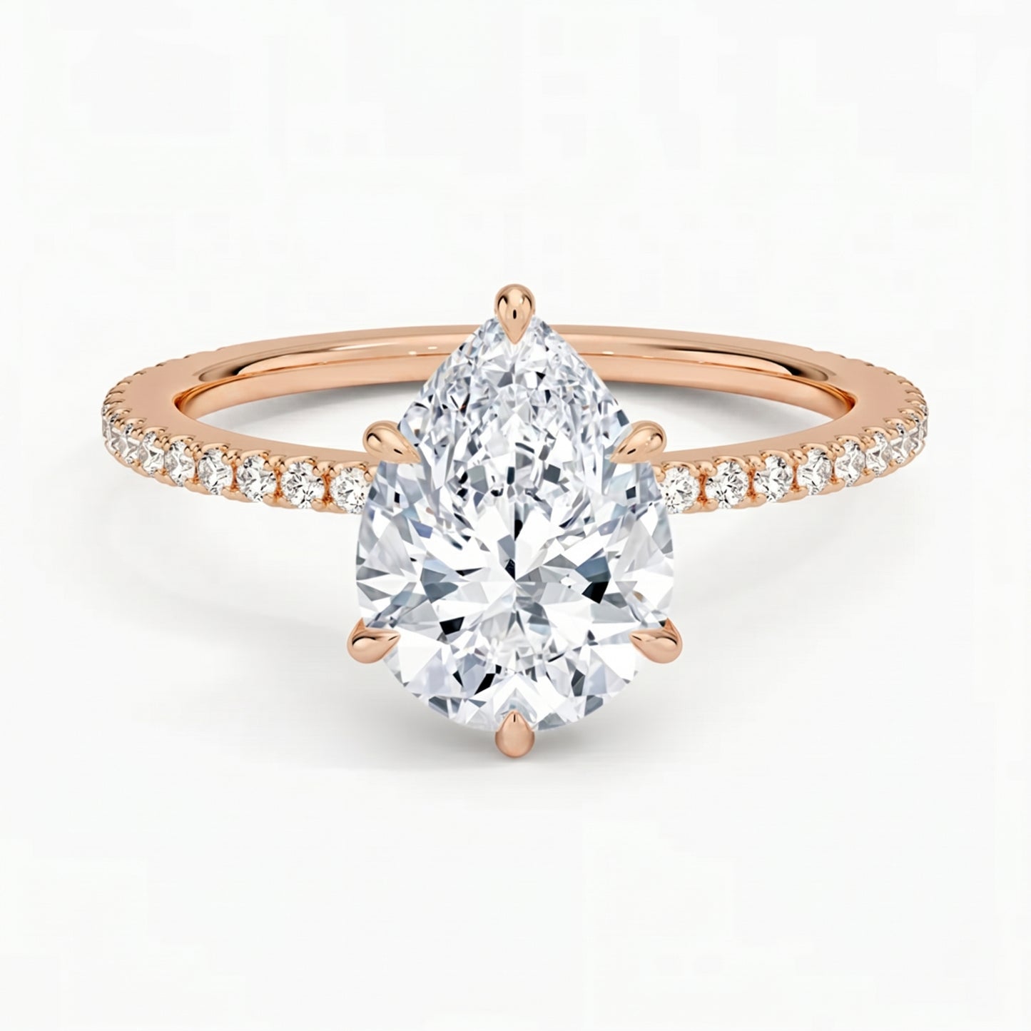 Lumina Pavé Pear Ring