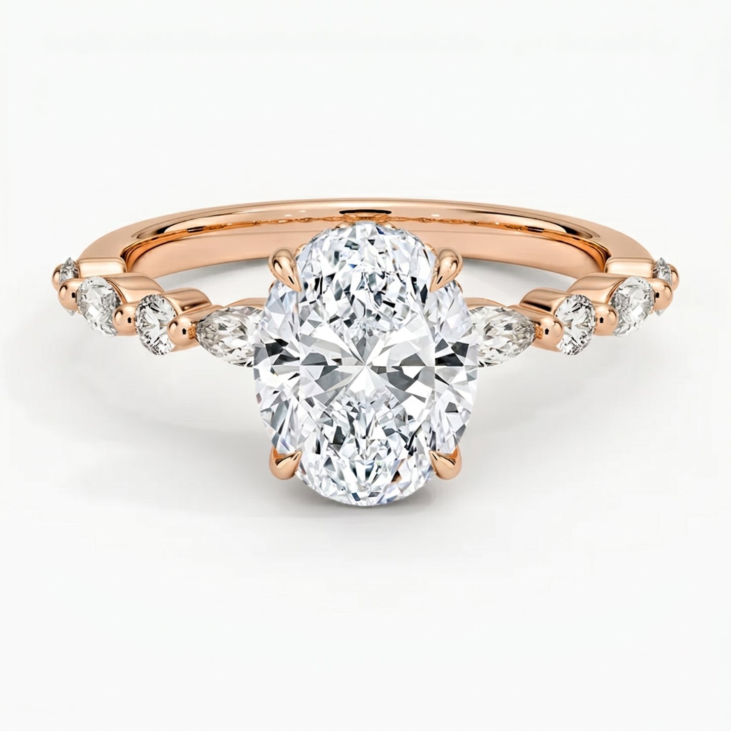 Ivy Hidden Halo Oval Ring