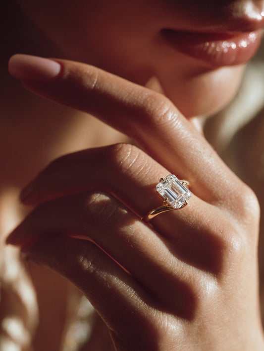 Embrace Emerald Solitaire Ring