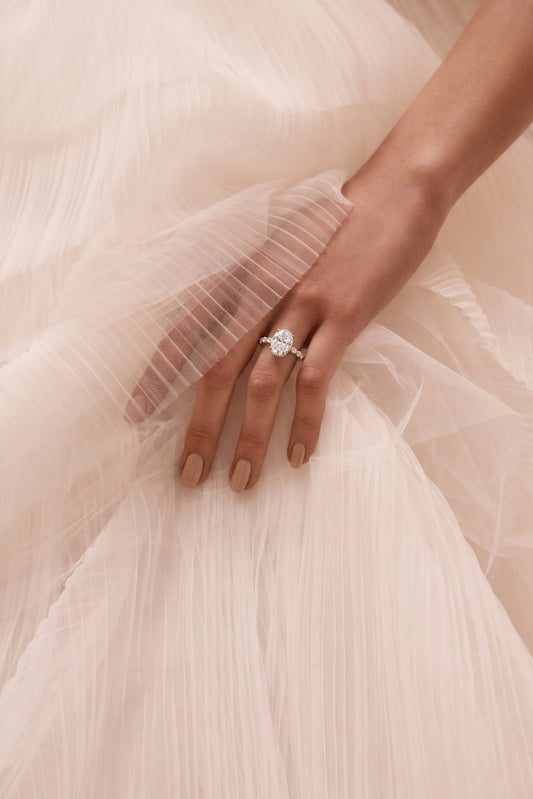 Ivy Hidden Halo Oval Ring