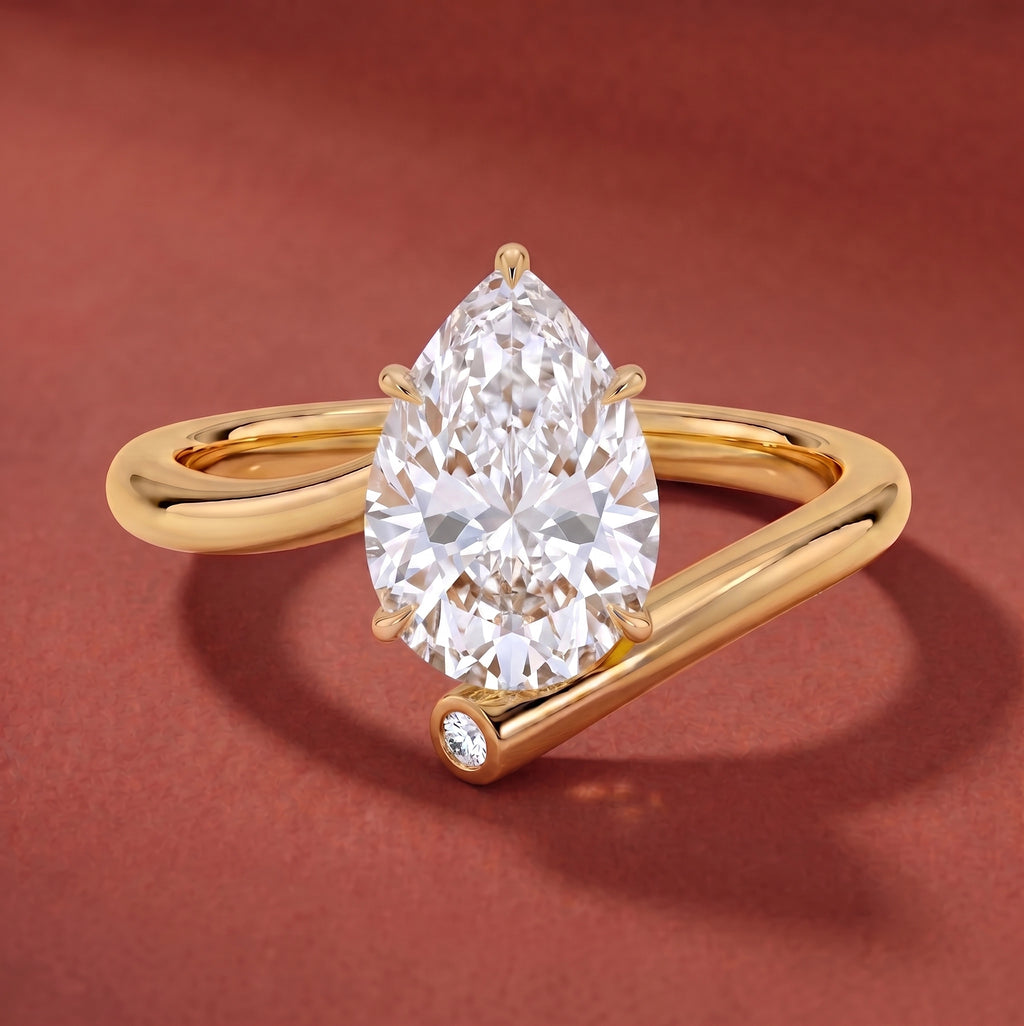 Eternal Orbit Pear Ring
