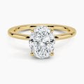 Classic Four-Prong Oval Solitaire Ring