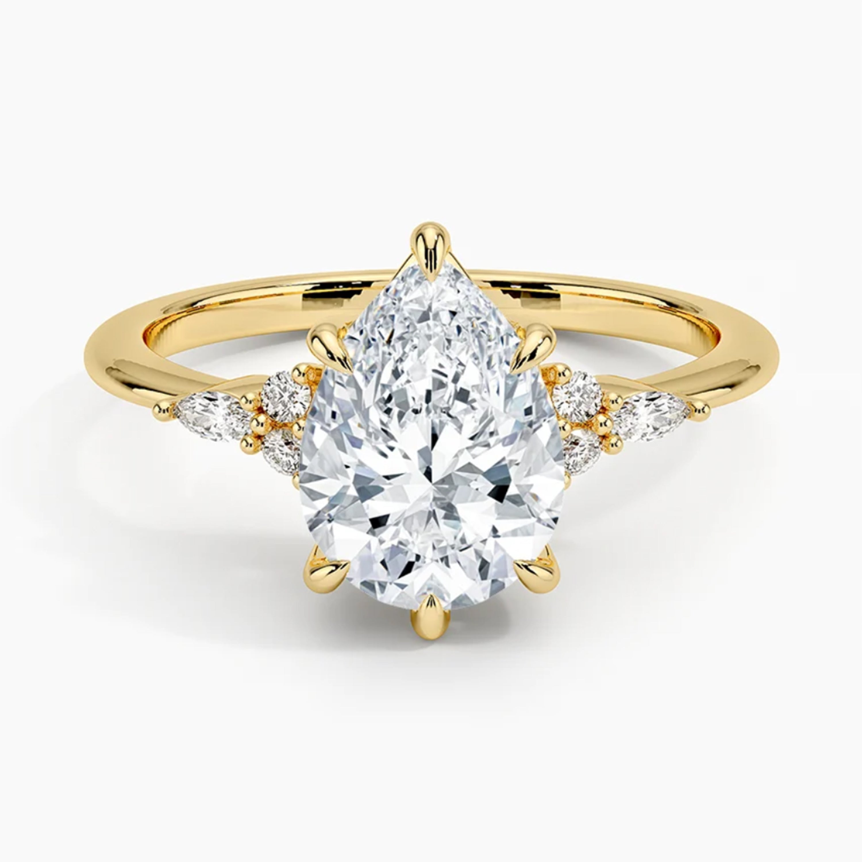 Laurel Pear Ring