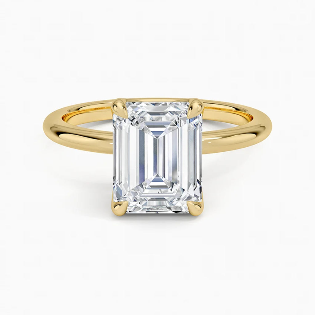 Flora Emerald Solitaire Ring