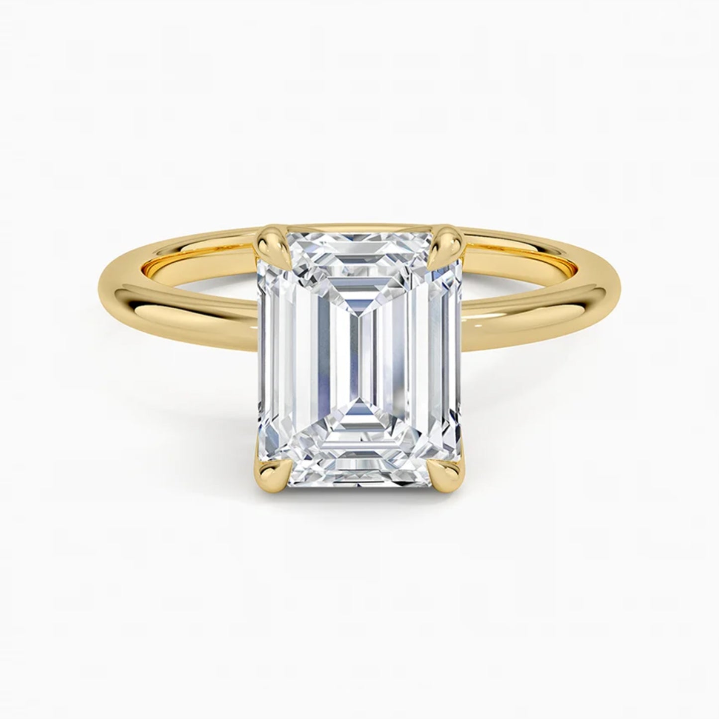 Flora Emerald Solitaire Ring