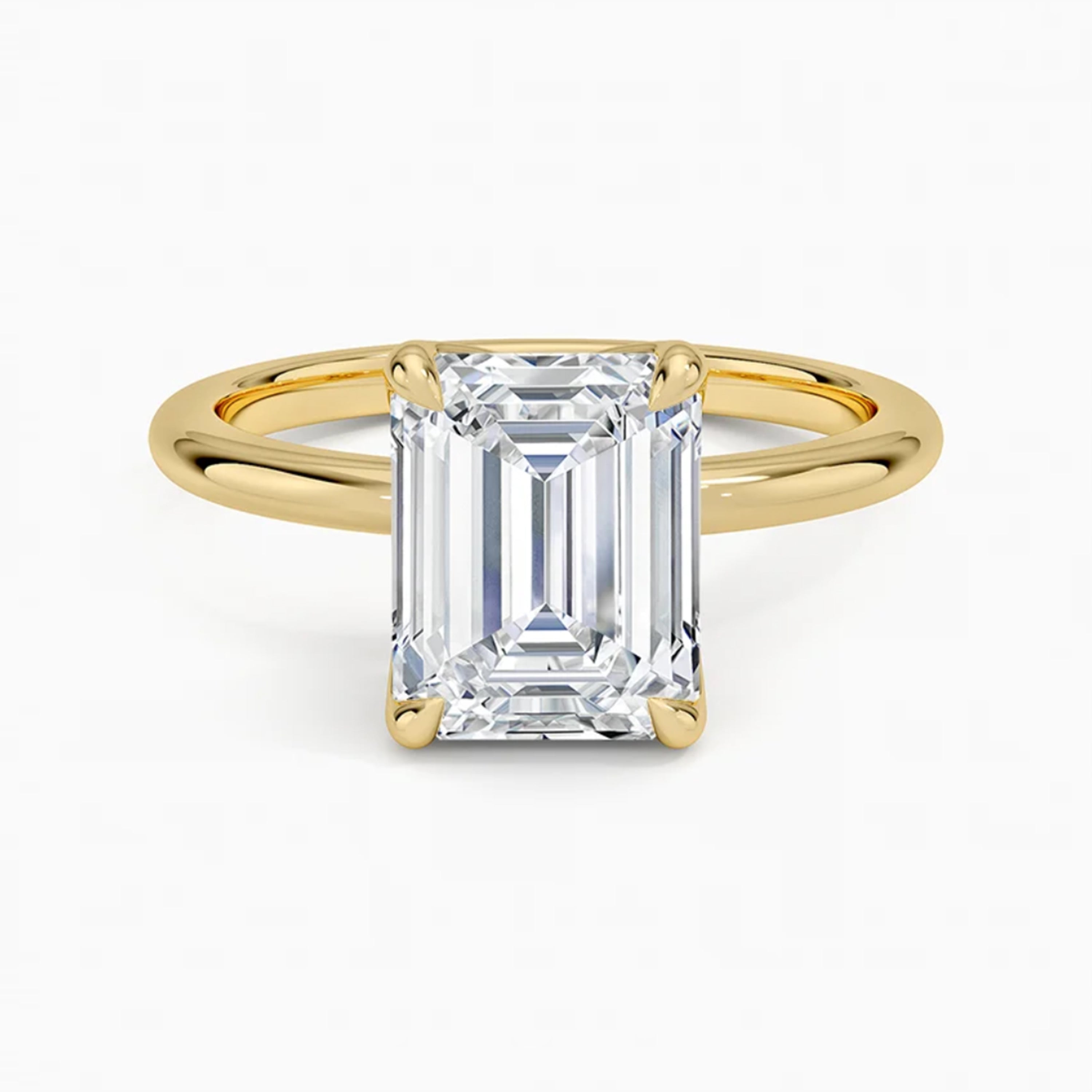 Flora Emerald Solitaire Ring