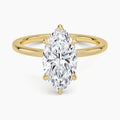 Hidden Halo Marquise Solitaire Ring