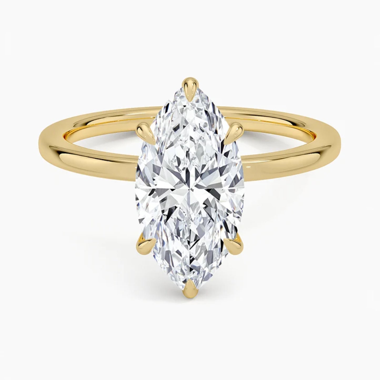 Hidden Halo Marquise Solitaire Ring