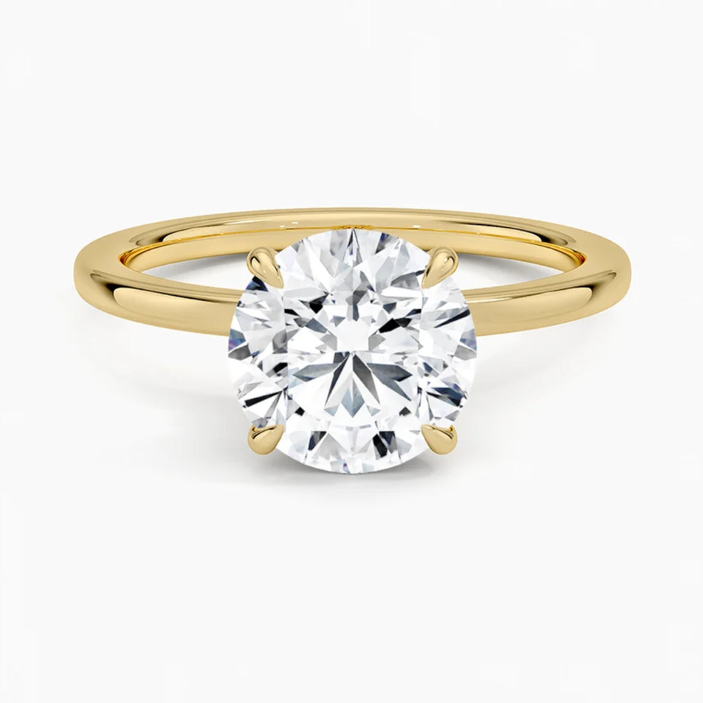 Hidden Halo Round Solitaire Ring