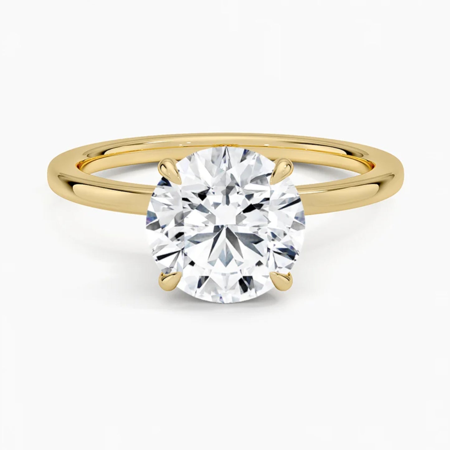 Hidden Halo Round Solitaire Ring