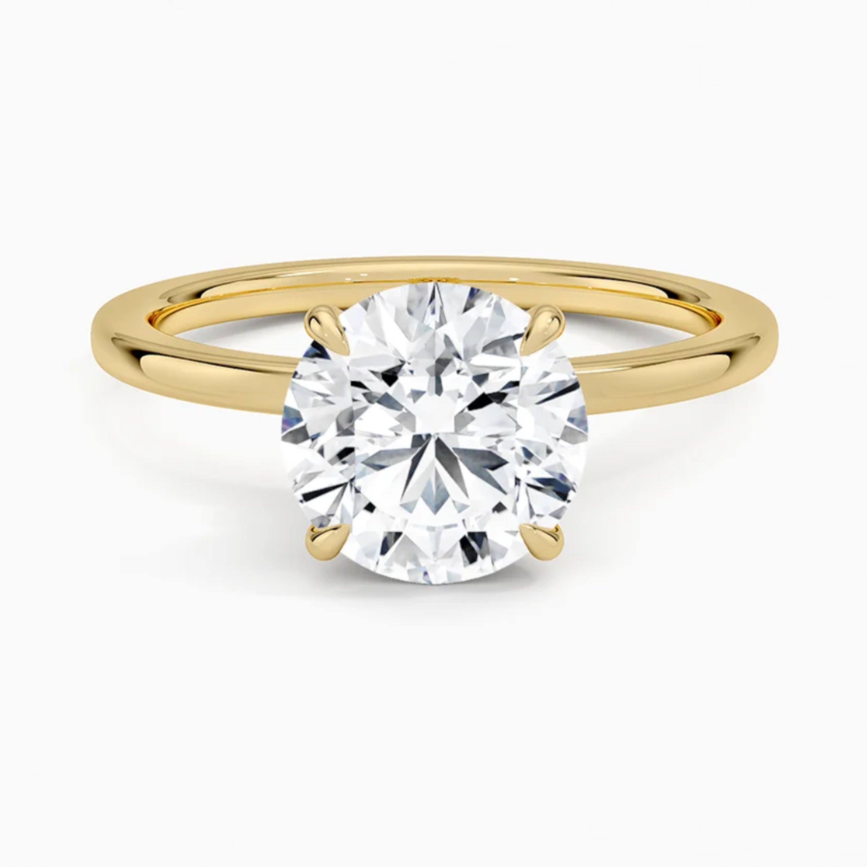 Hidden Halo Round Solitaire Ring