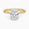 Hidden Halo Oval Solitaire Ring
