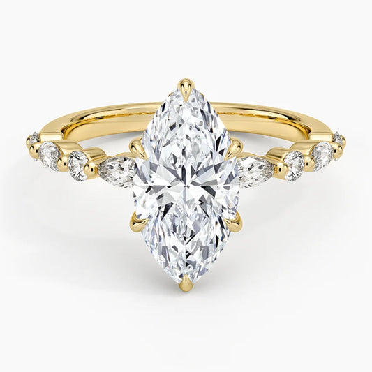 Ivy Hidden Halo Marquise Ring