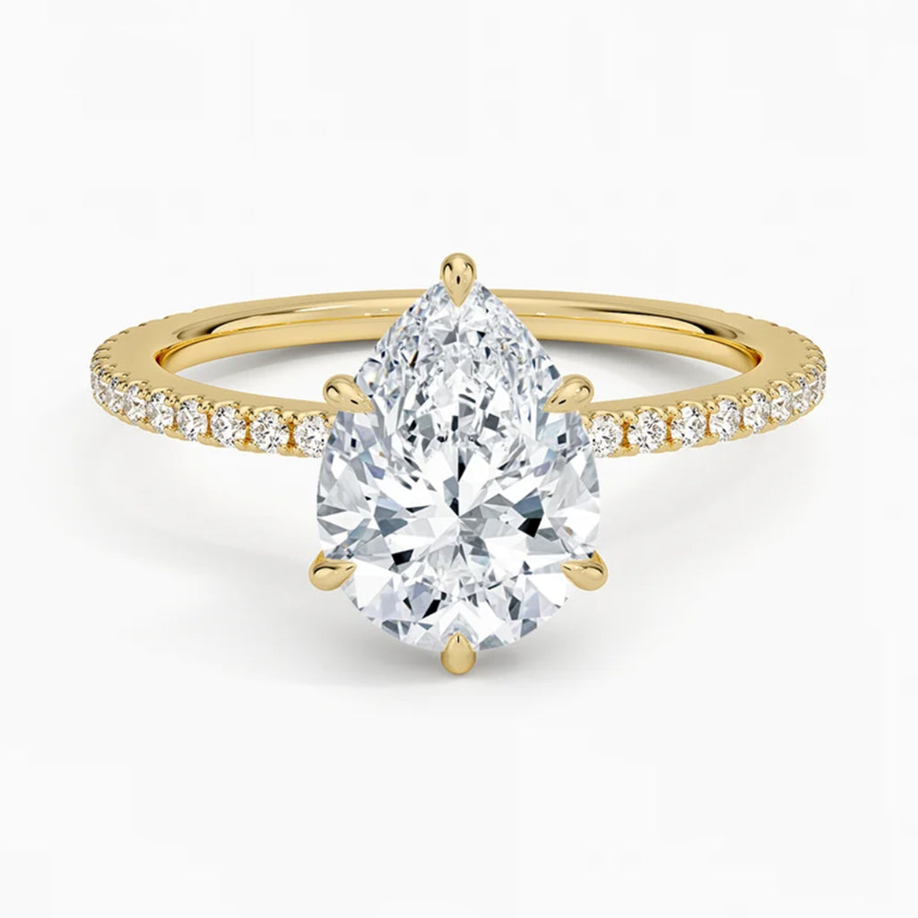 Lumina Pavé Pear Ring