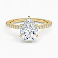 Lumina Pavé Pear Ring