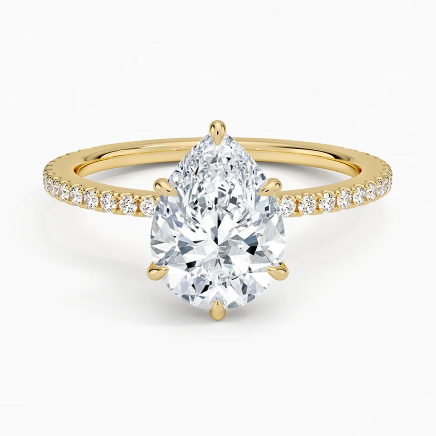 Lumina Pavé Pear Ring