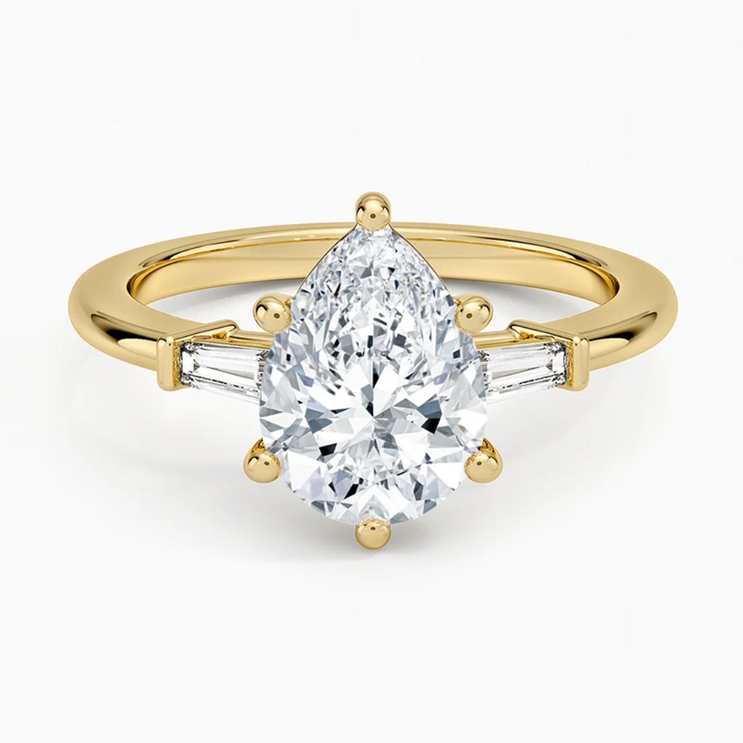 Legacy Pear Three-Stone Ring