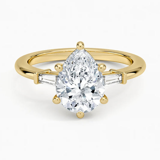Legacy Pear Three-Stone Ring