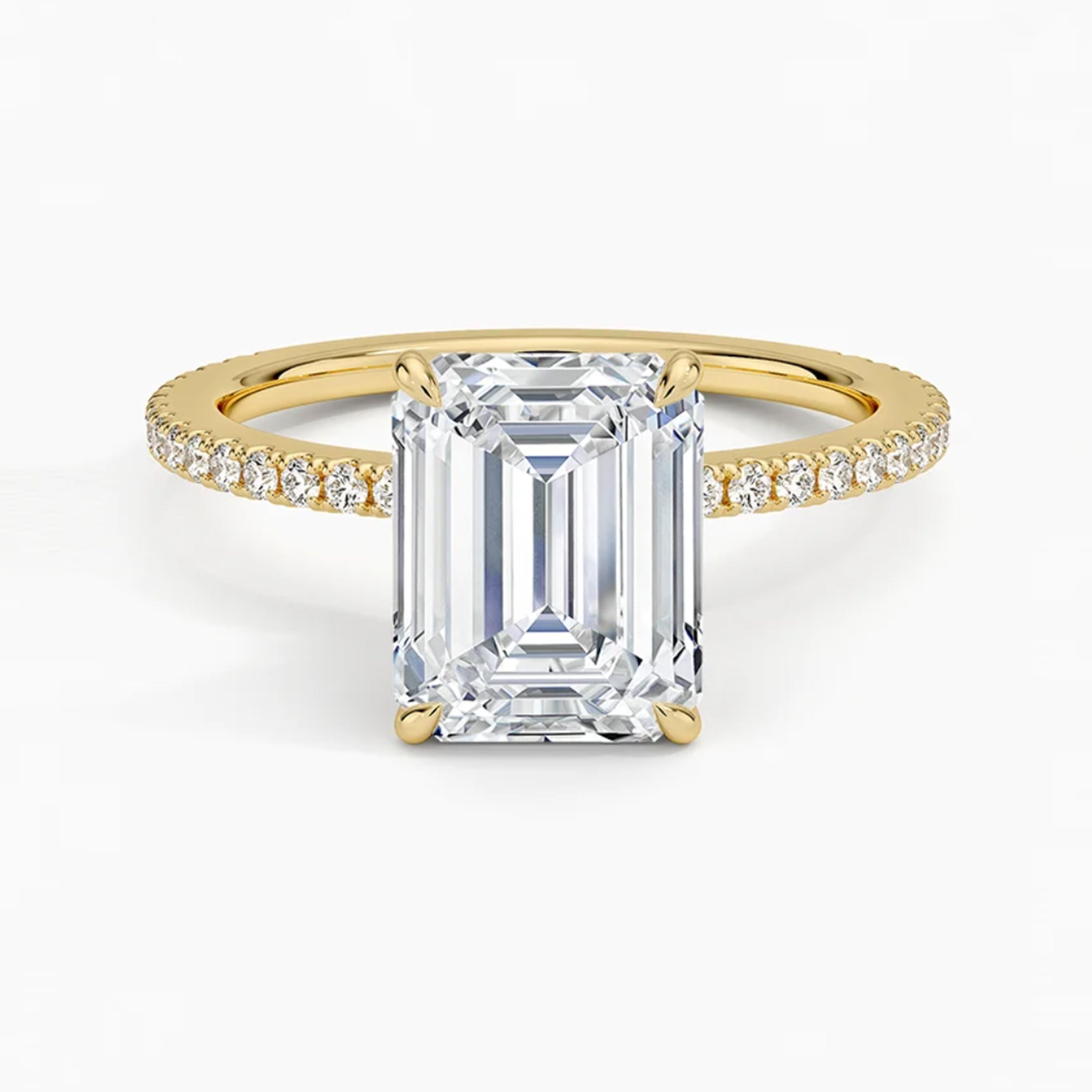 Lumina Pavé Emerald Ring
