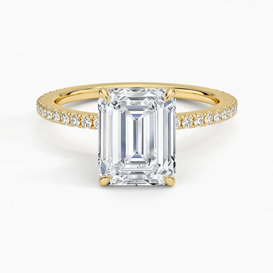 Lumina Pavé Emerald Ring