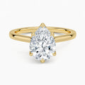 Flora Pear Solitaire Ring