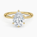 Iris Pear Solitaire Ring