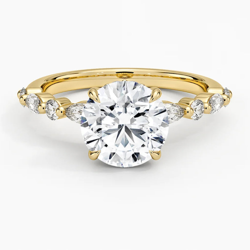 Ivy Hidden Halo Round Ring