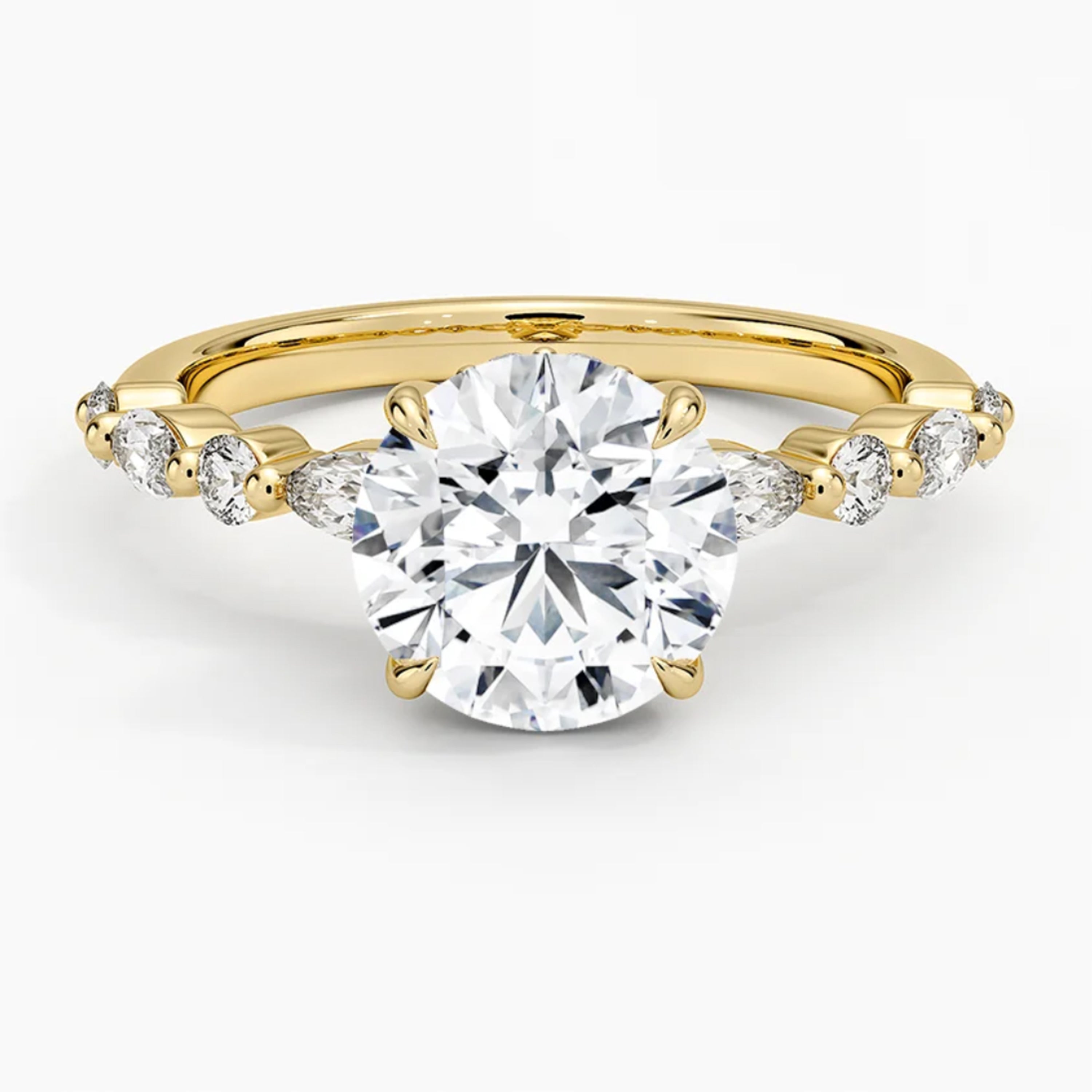 Ivy Hidden Halo Round Ring