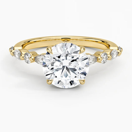 Ivy Hidden Halo Round Ring