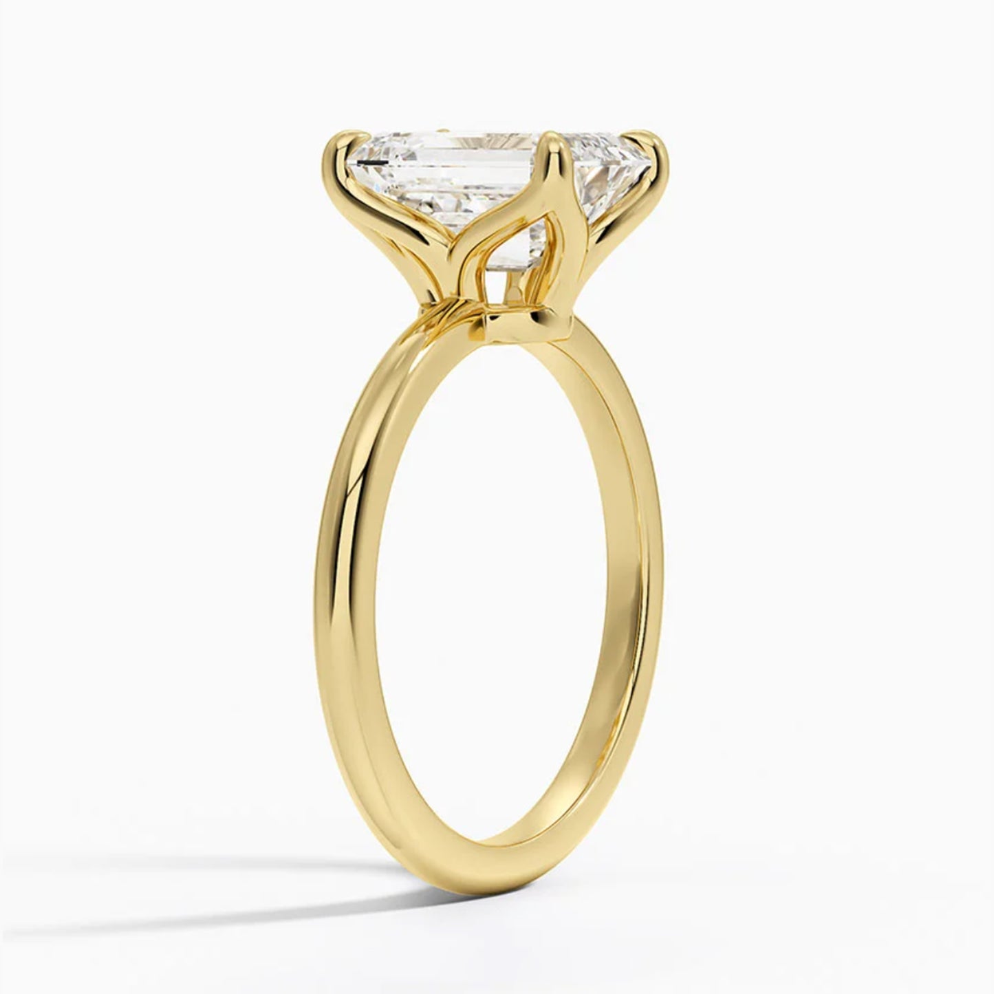 Flora Emerald Solitaire Ring