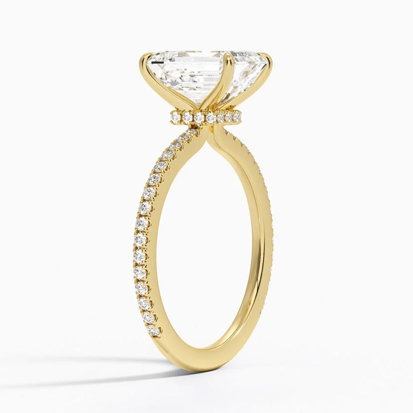 Lumina Pavé Emerald Ring
