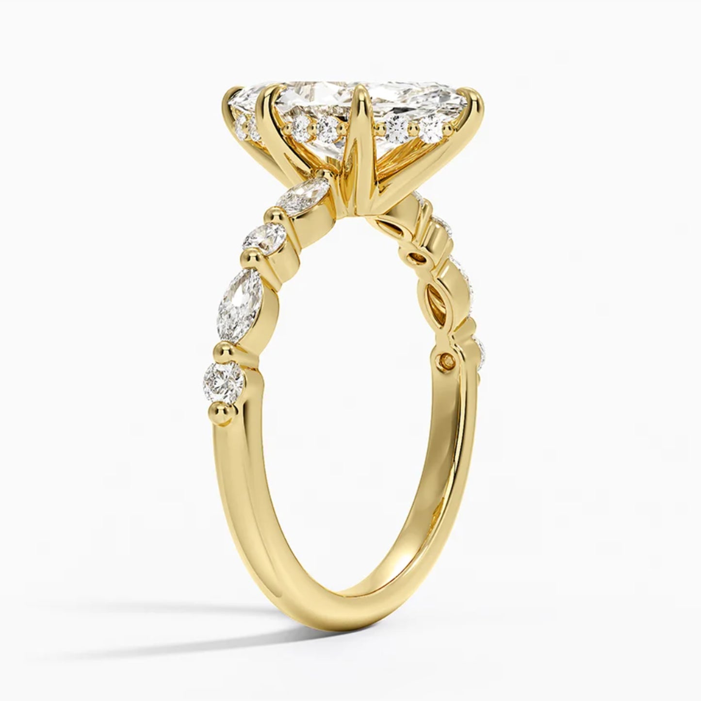 Ivy Hidden Halo Marquise Ring