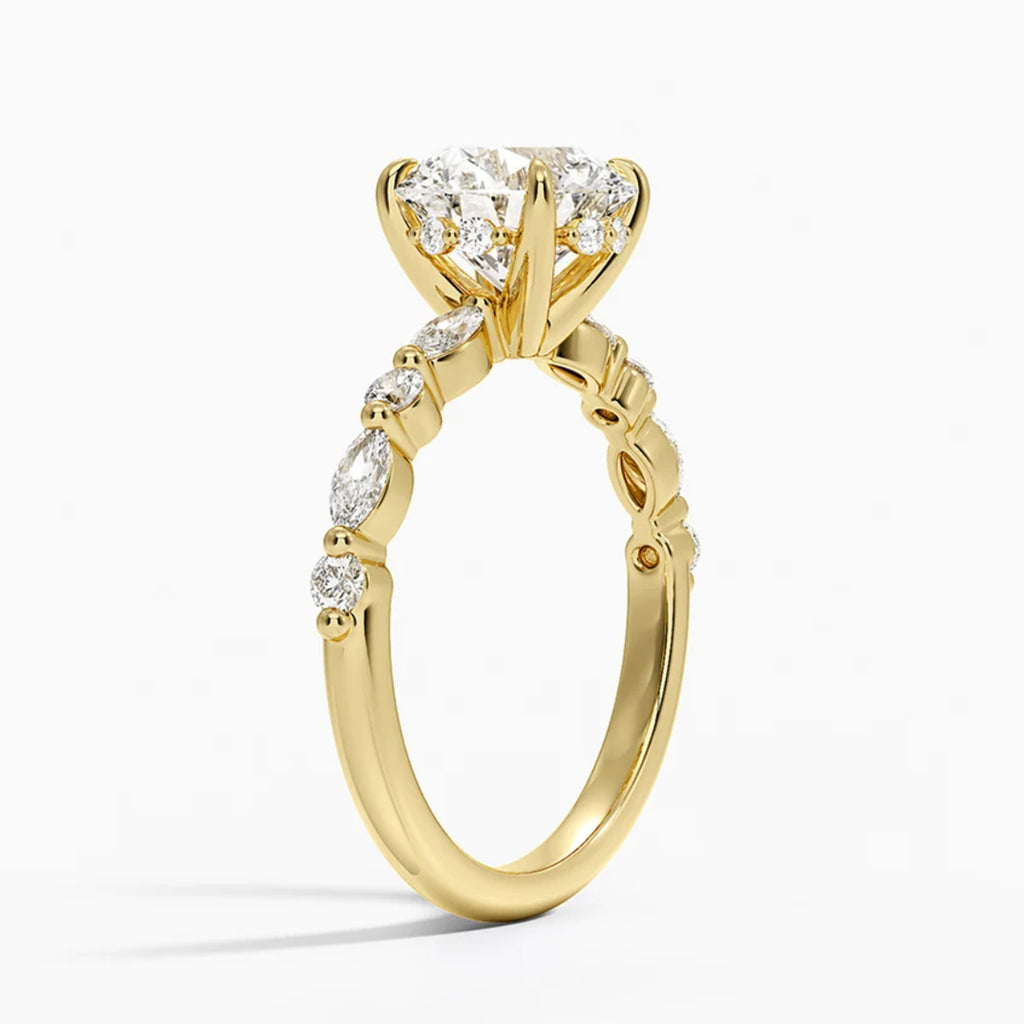 Ivy Hidden Halo Round Ring