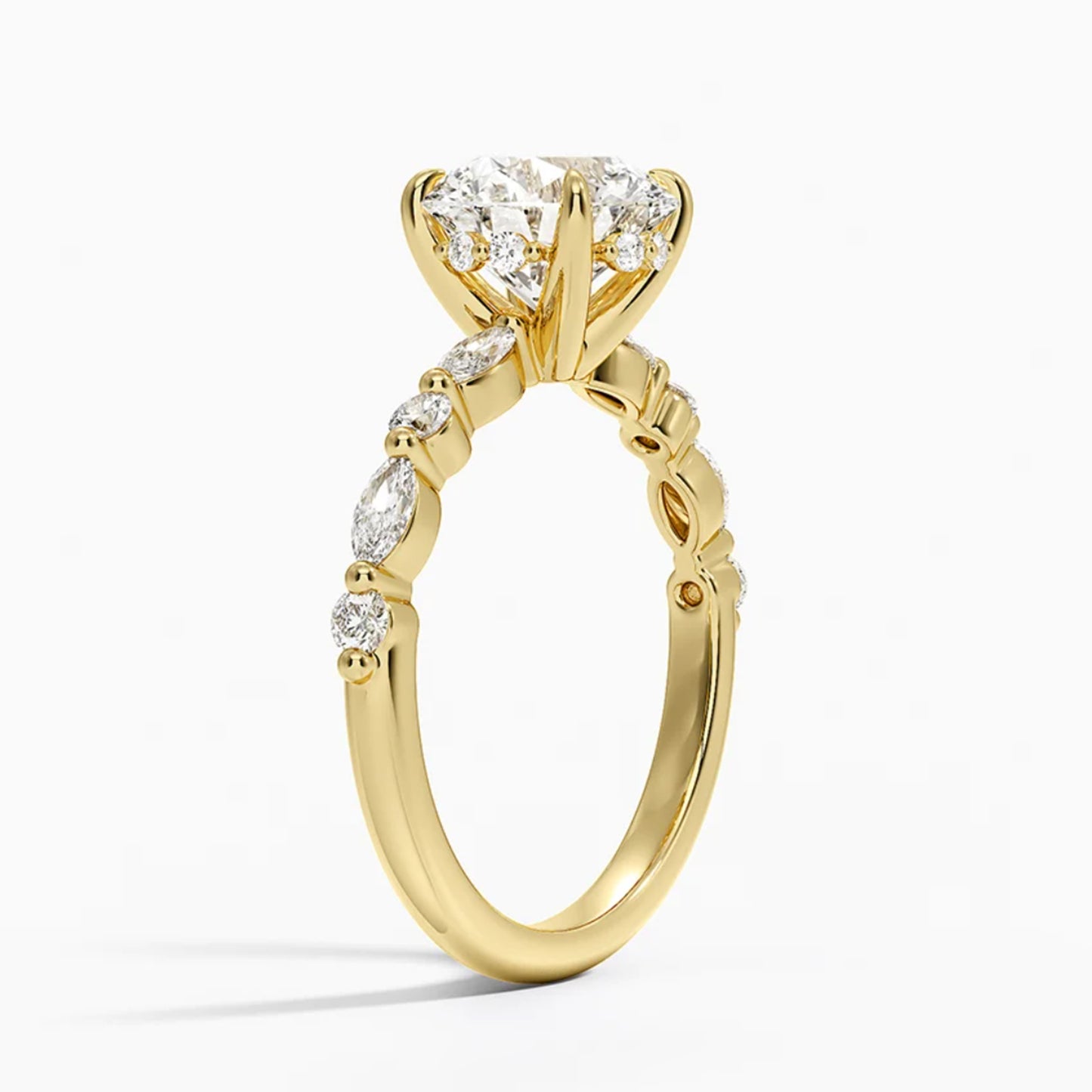 Ivy Hidden Halo Round Ring
