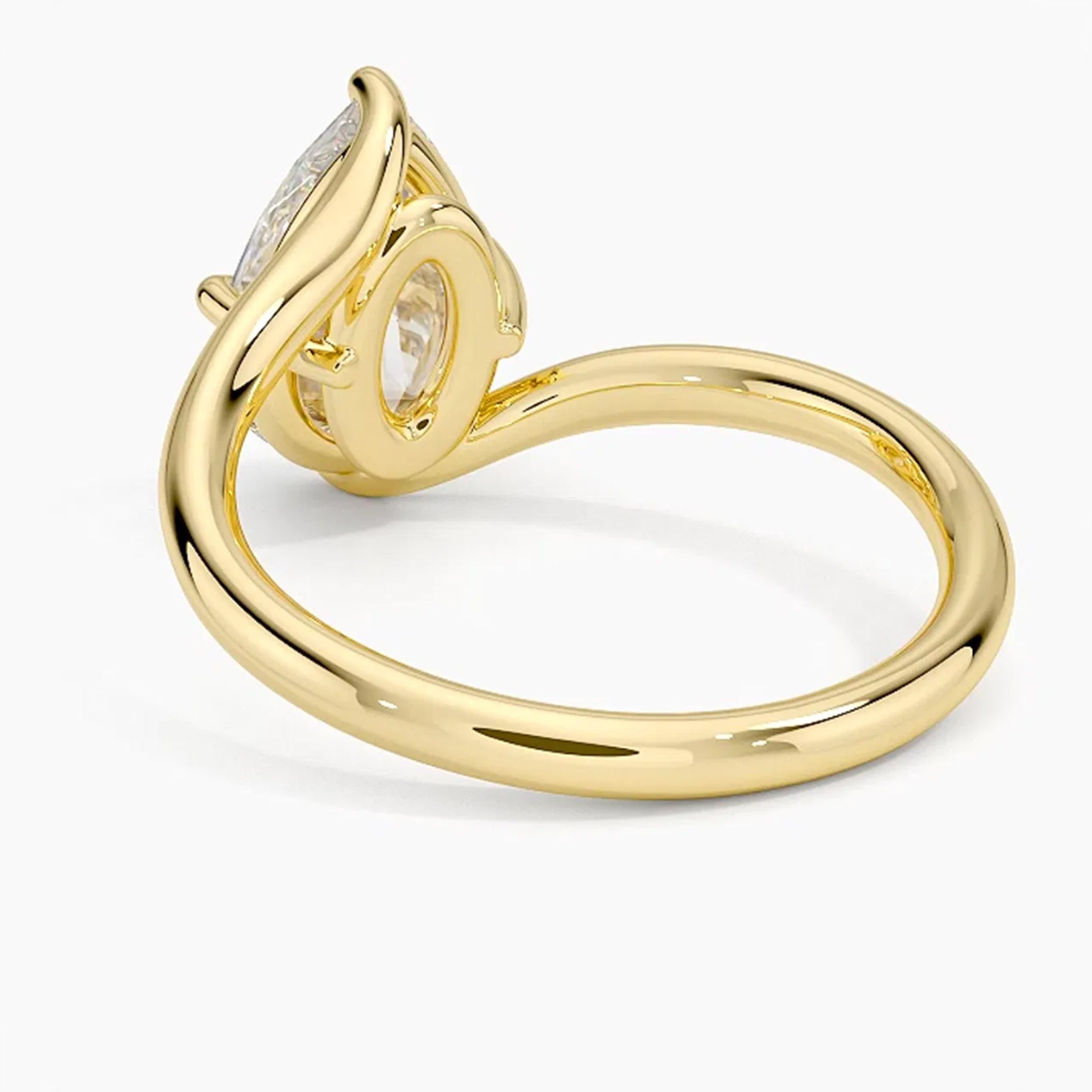 Embrace Pear Solitaire Ring