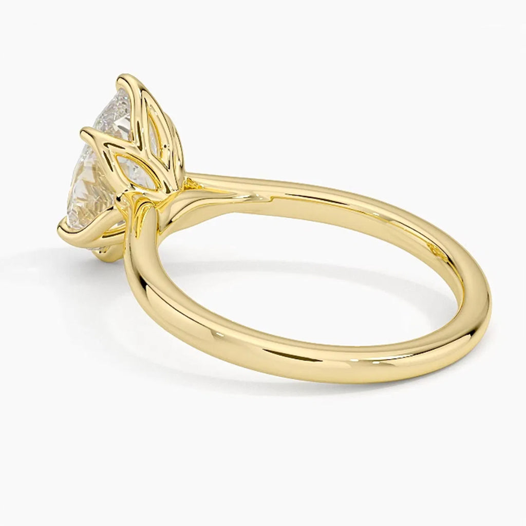 Flora Pear Solitaire Ring