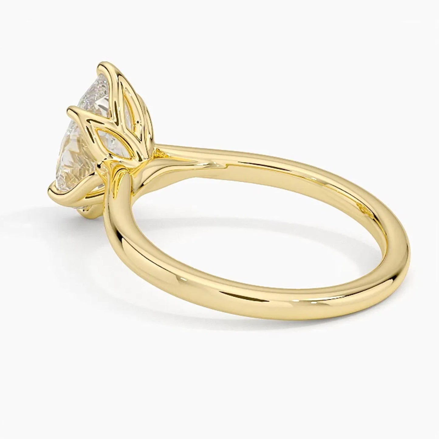 Flora Pear Solitaire Ring