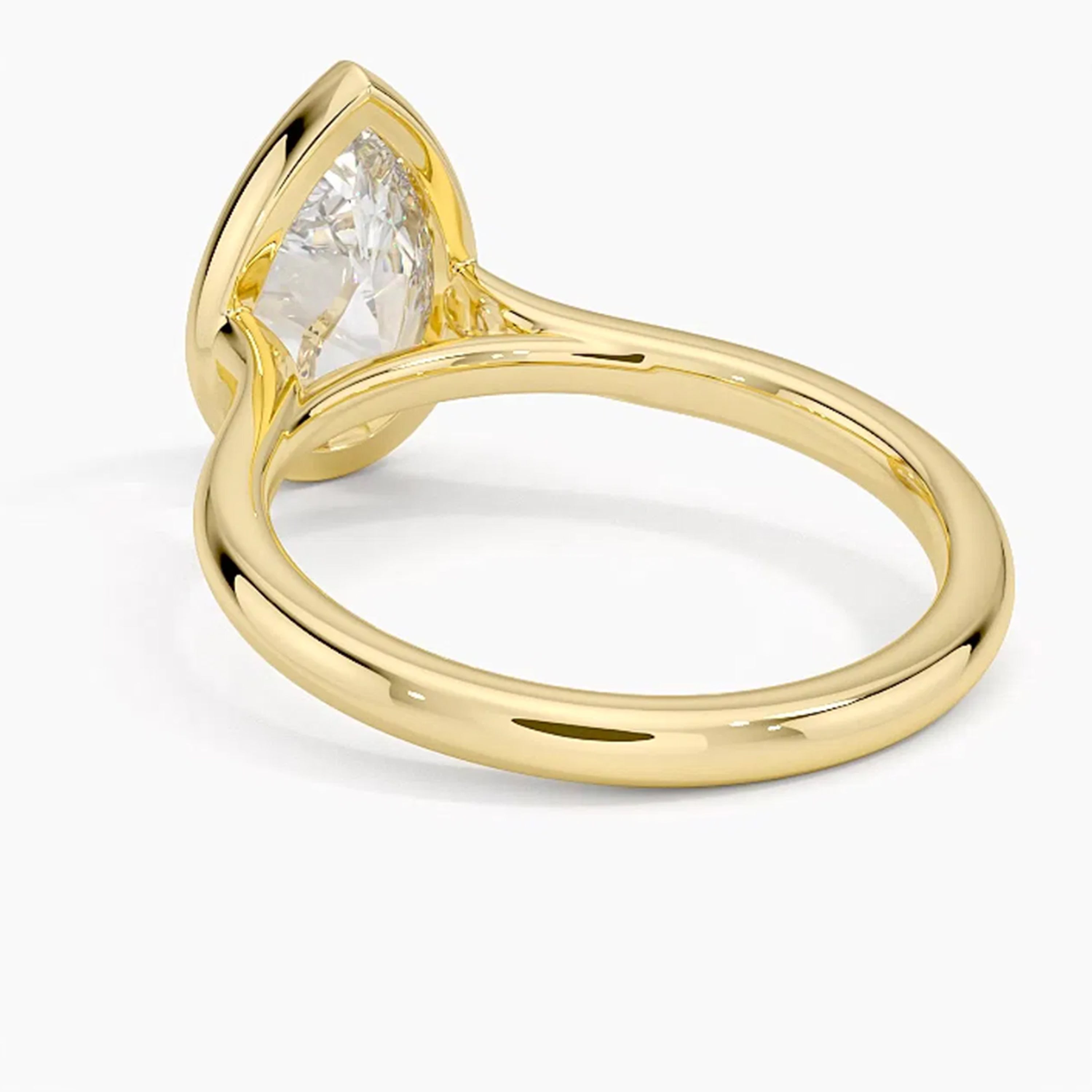 Luna Pear Solitaire Ring