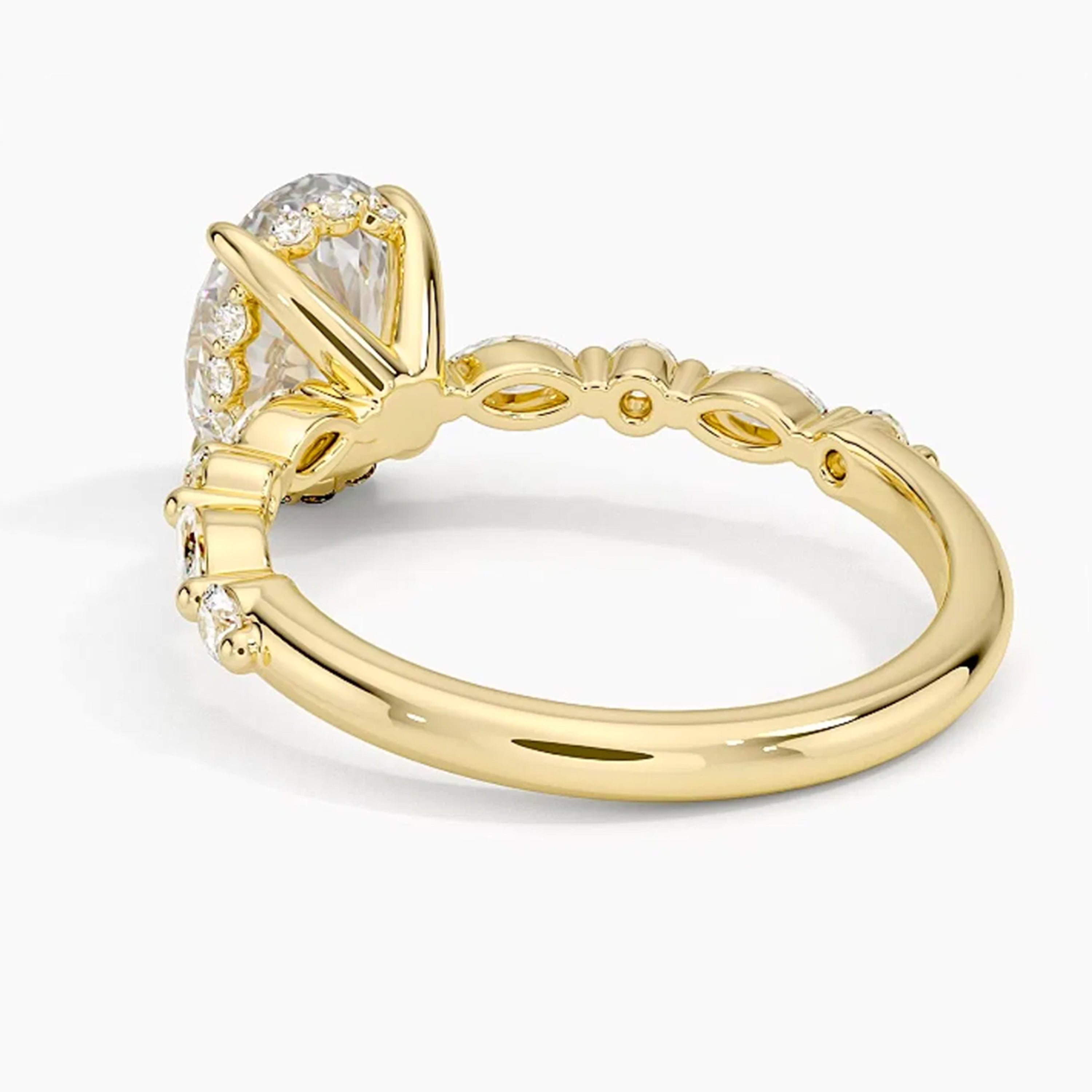 Ivy Hidden Halo Oval Ring