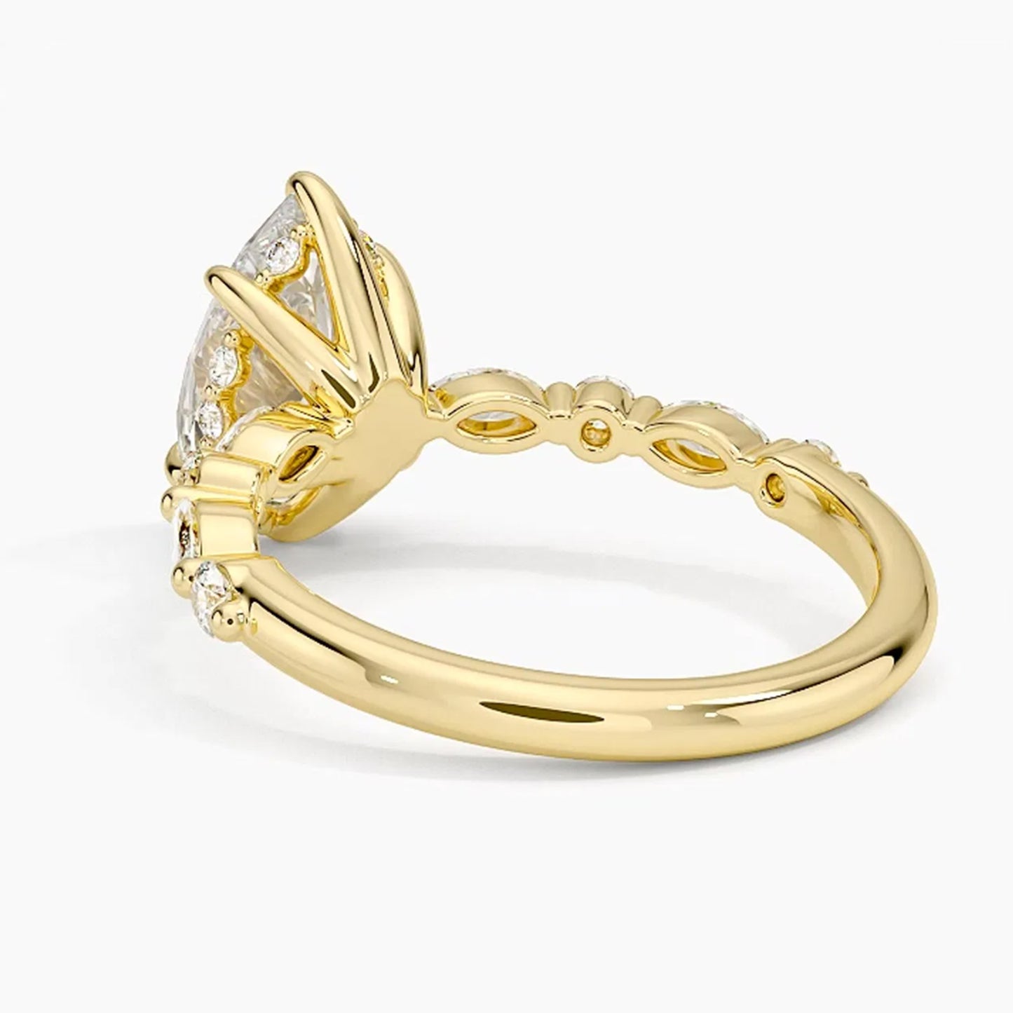 Ivy Hidden Halo Pear Ring