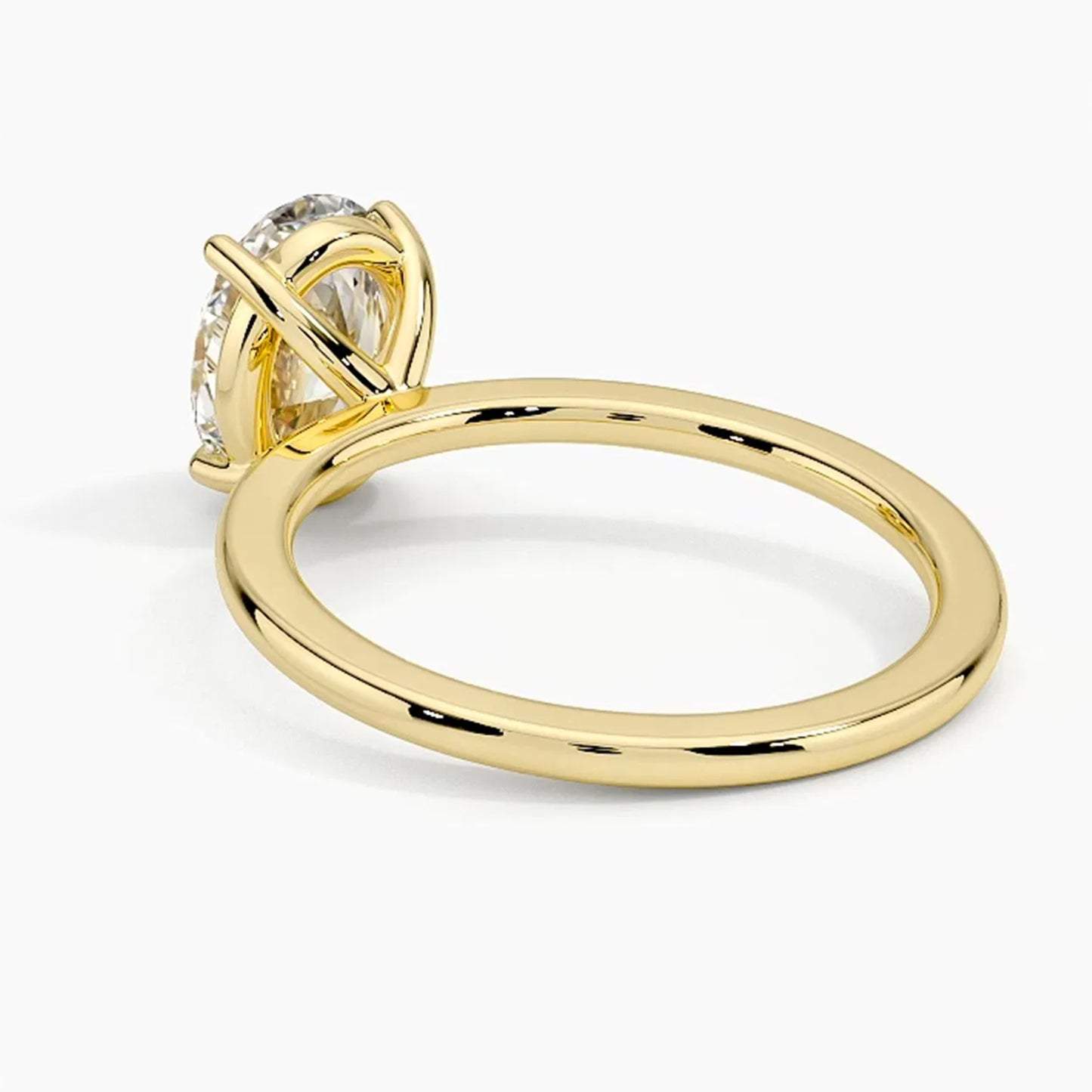 Classic Four-Prong Oval Solitaire Ring