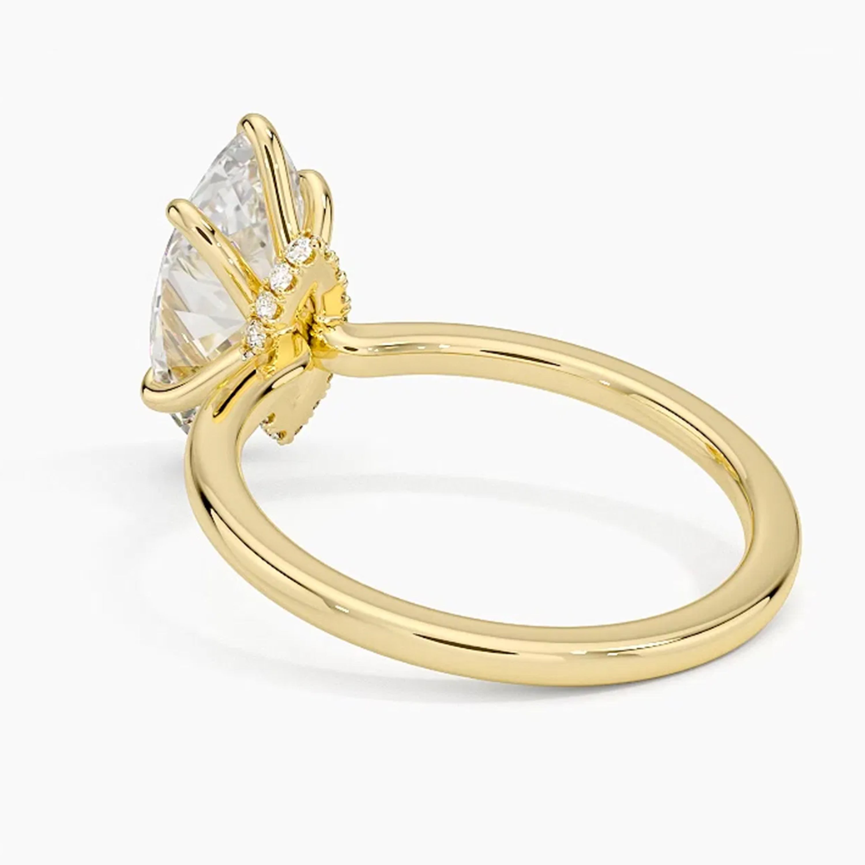 Hidden Halo Marquise Solitaire Ring