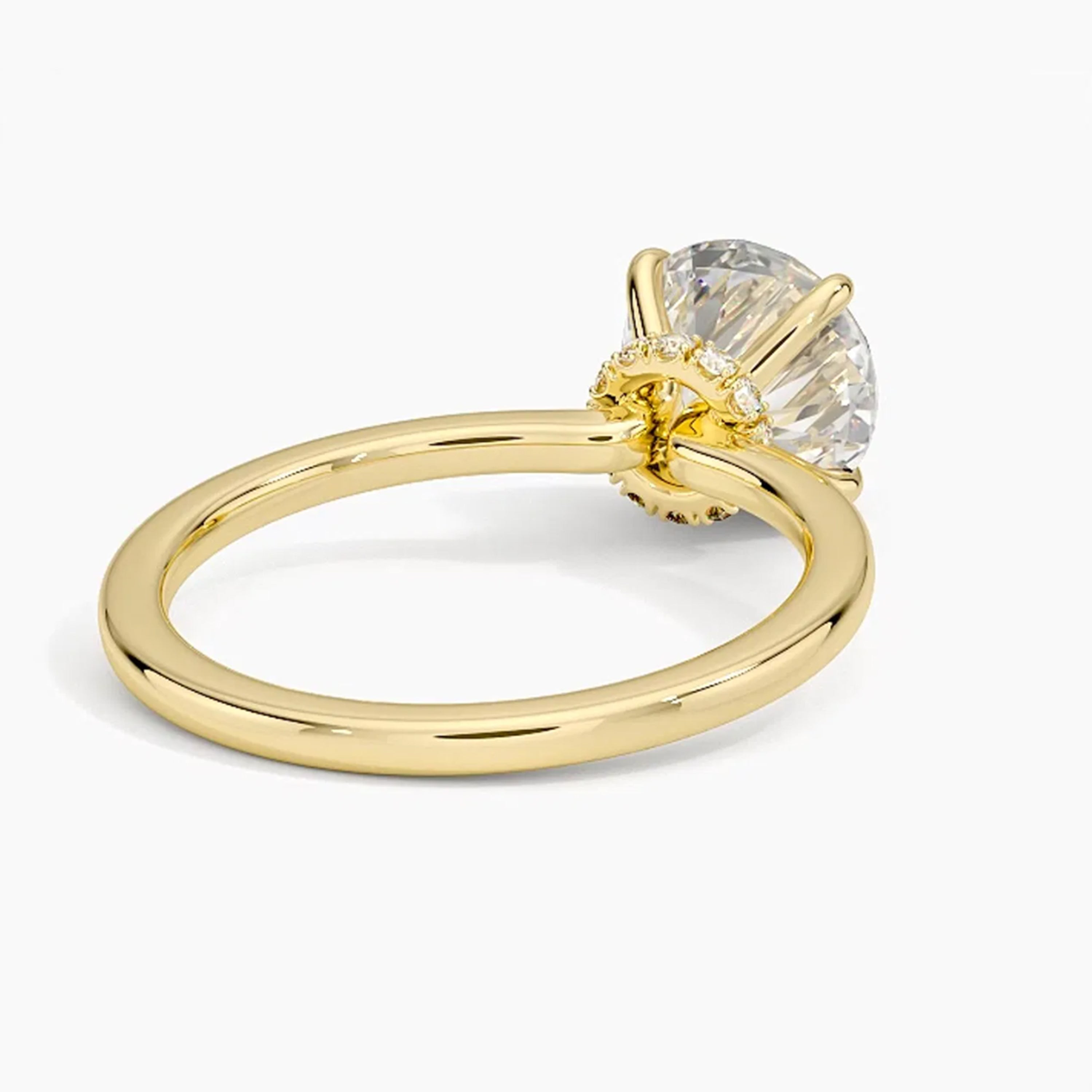 Hidden Halo Round Solitaire Ring