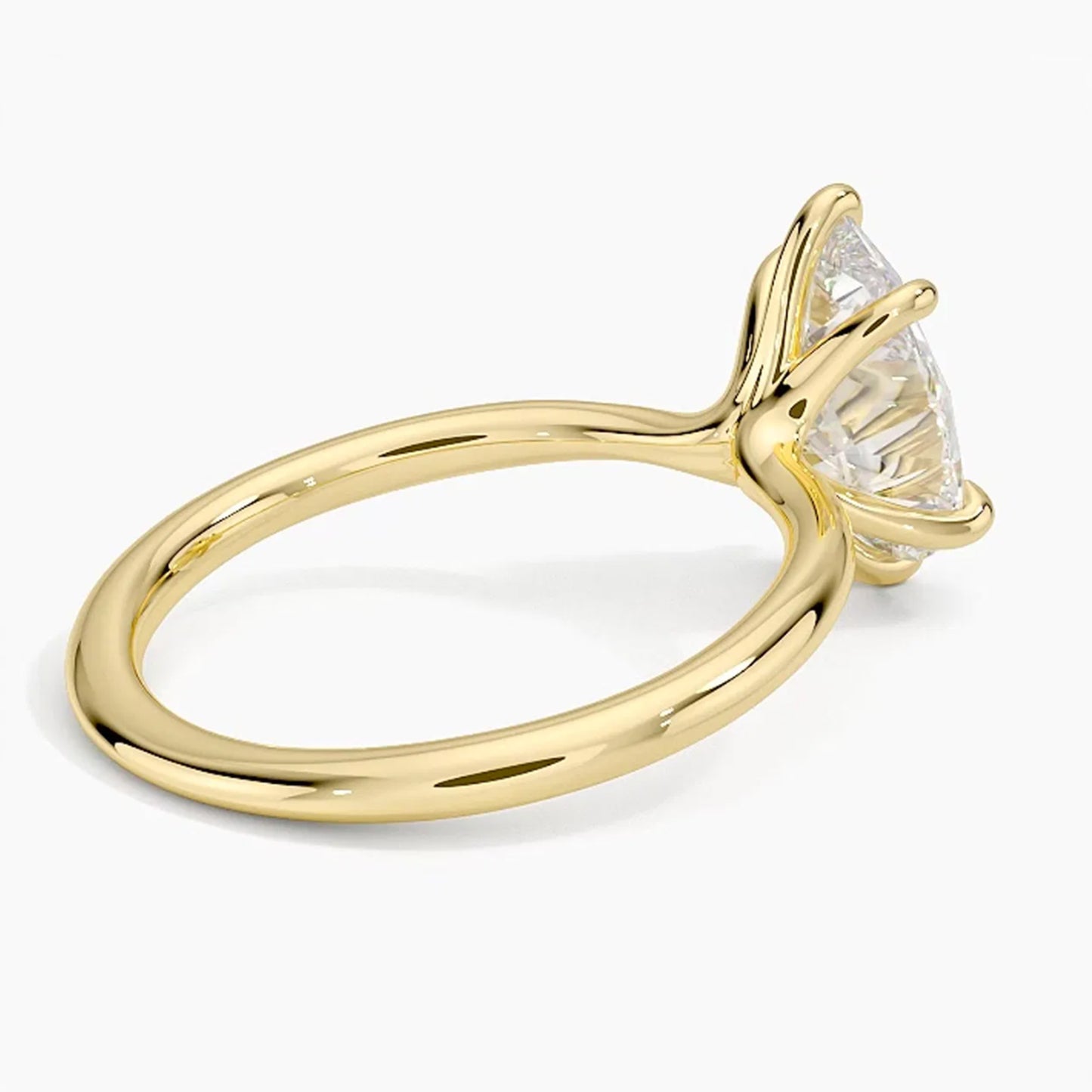 Iris Pear Solitaire Ring