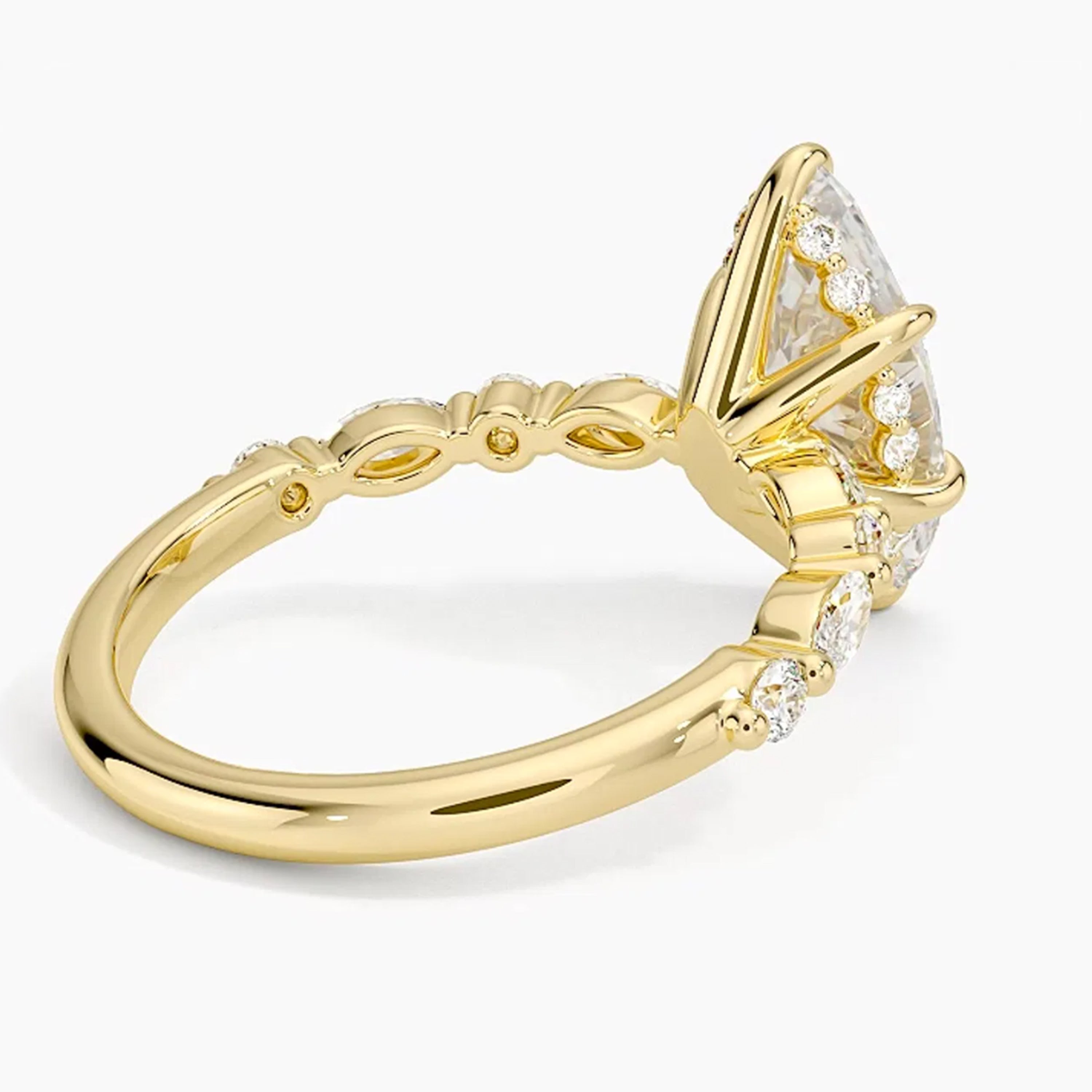 Ivy Hidden Halo Marquise Ring