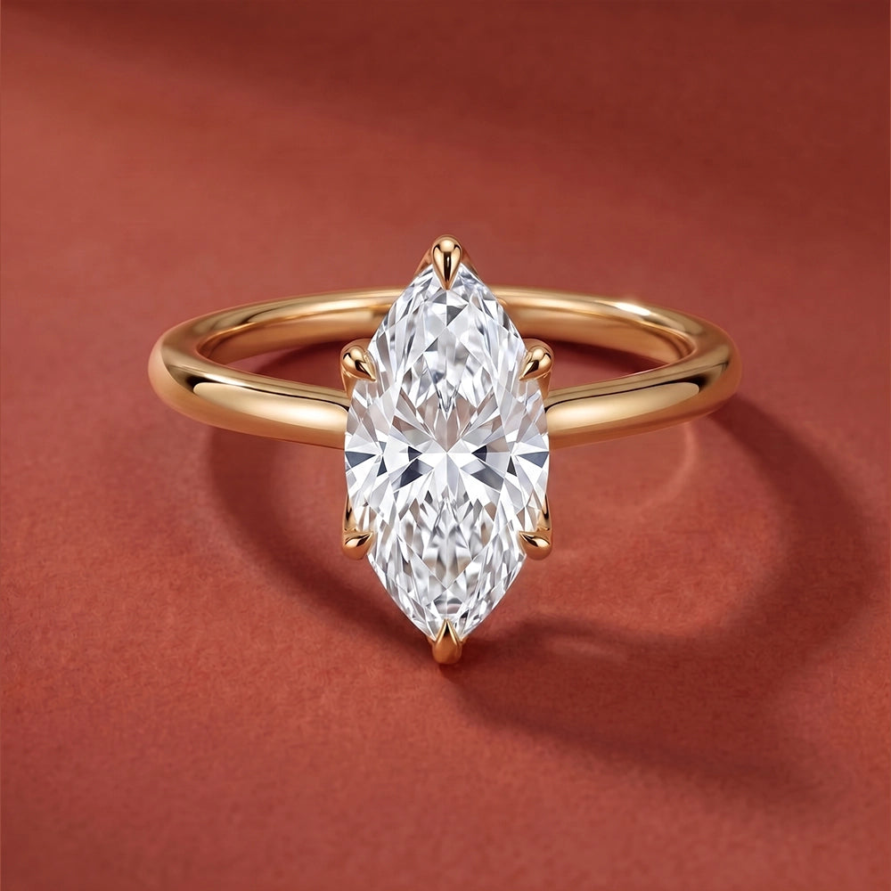 Flora Marquise Solitaire Ring