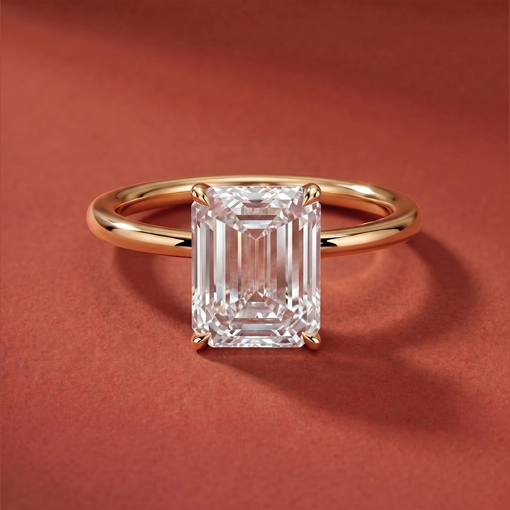 Classic Four-Prong Emerald Solitaire Ring