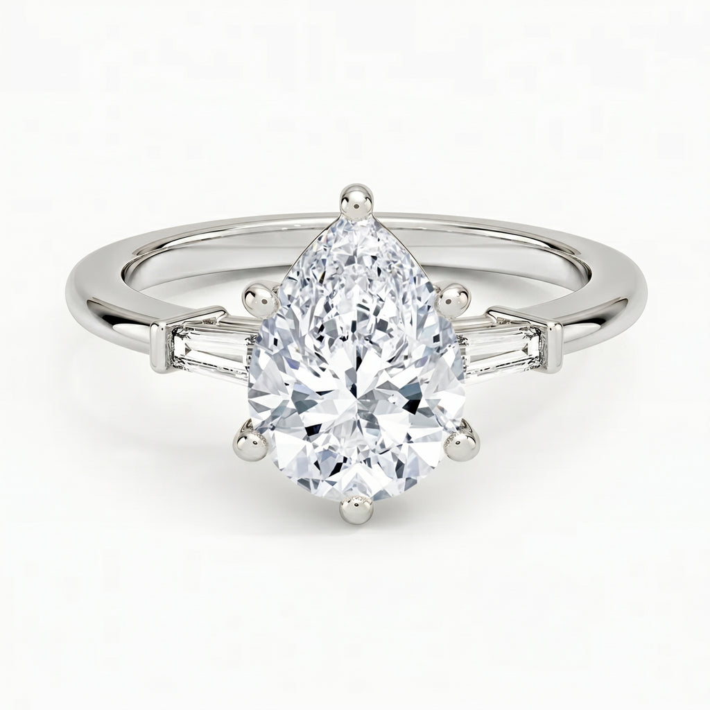 Legacy Pear Three-Stone Ring
