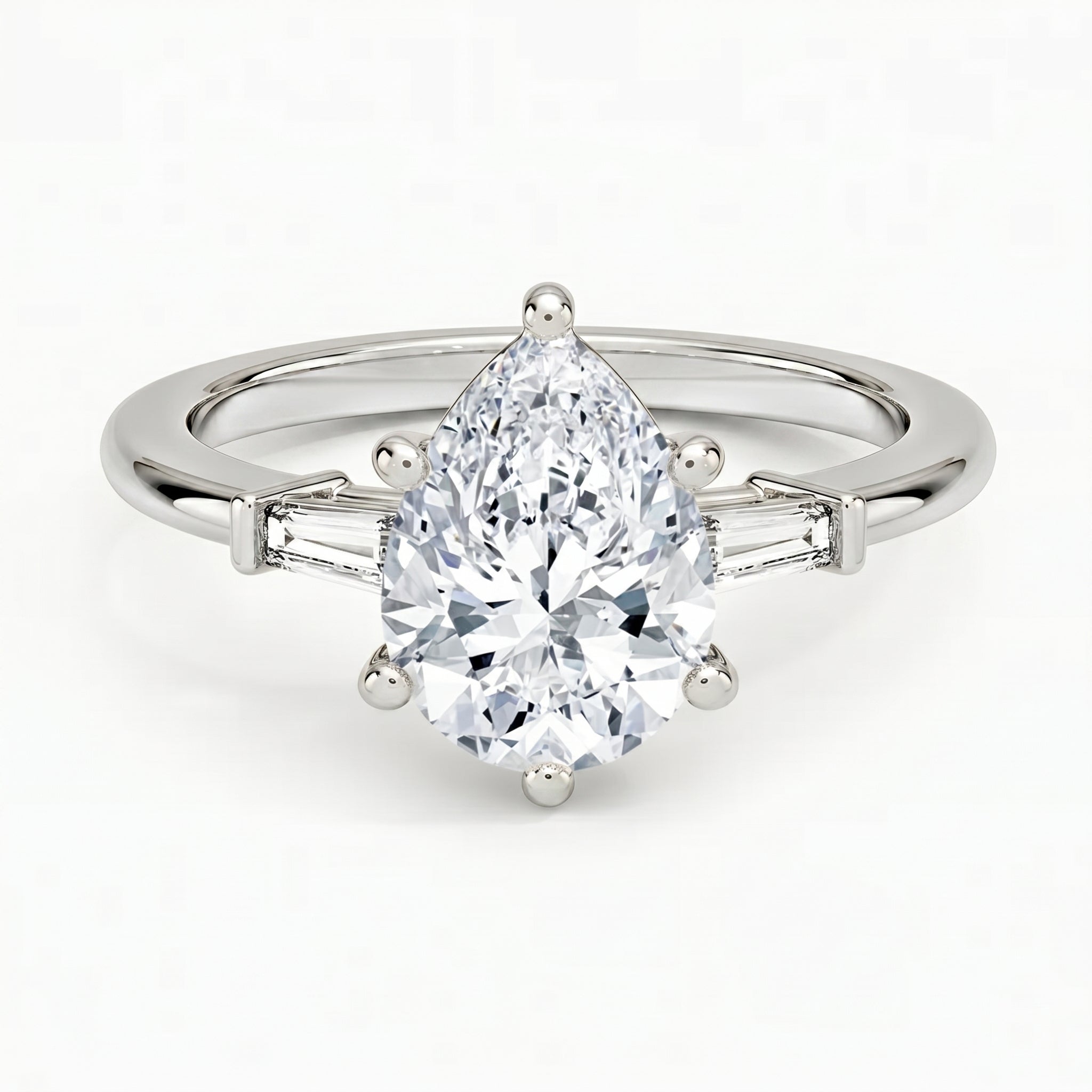 Legacy Pear Three-Stone Ring