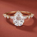 Ivy Hidden Halo Pear Ring